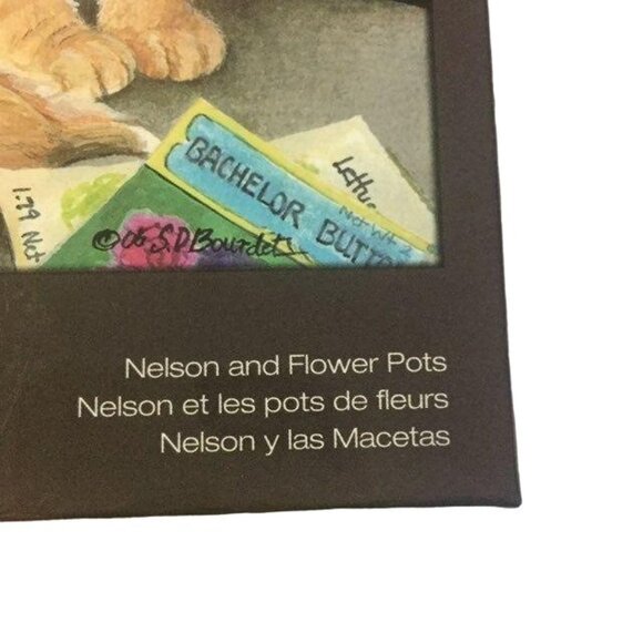 Sure-Grip 300 Piece Puzzle Nelson Flowers PotCat Gardening Extra Thick 2011 Used - Picture 4 of 9